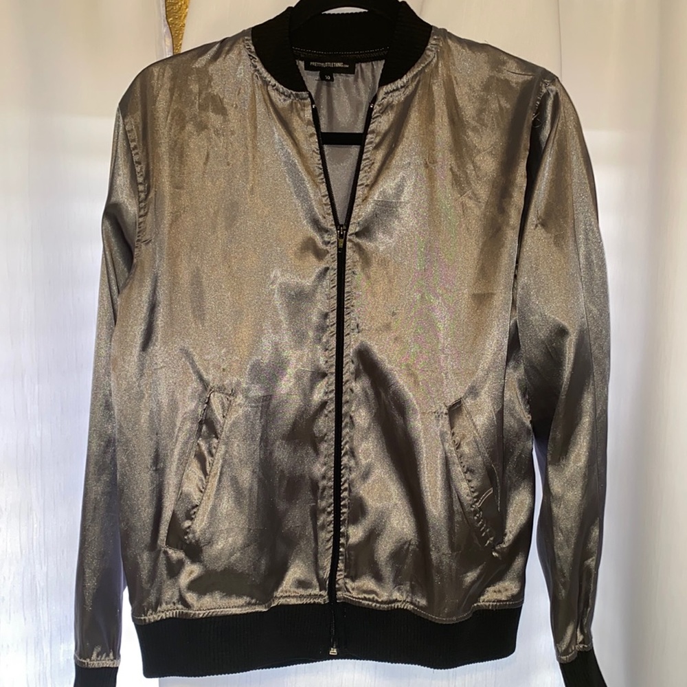 Satin Bomber Jacket